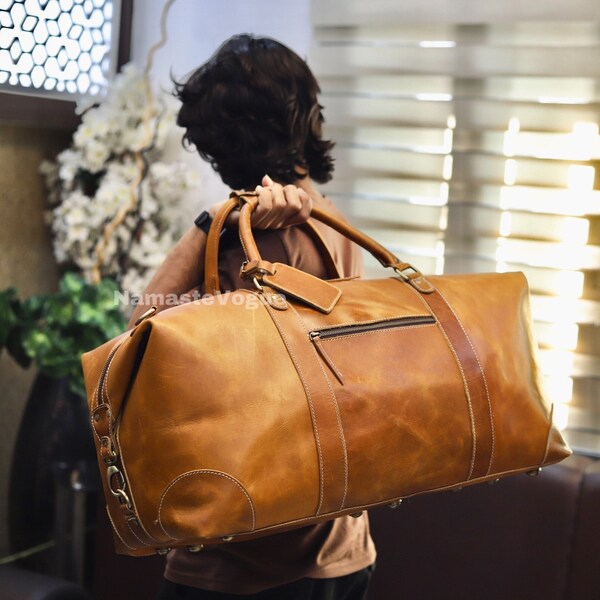 Leather Gym Bag Etsy