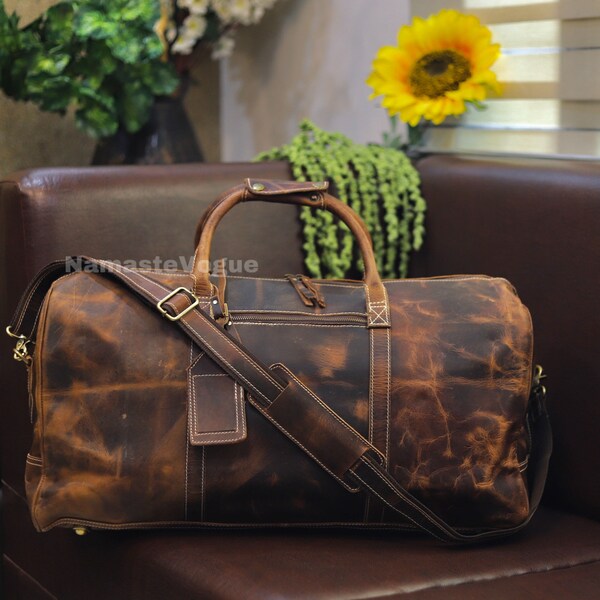 Leather Gym Bag Etsy