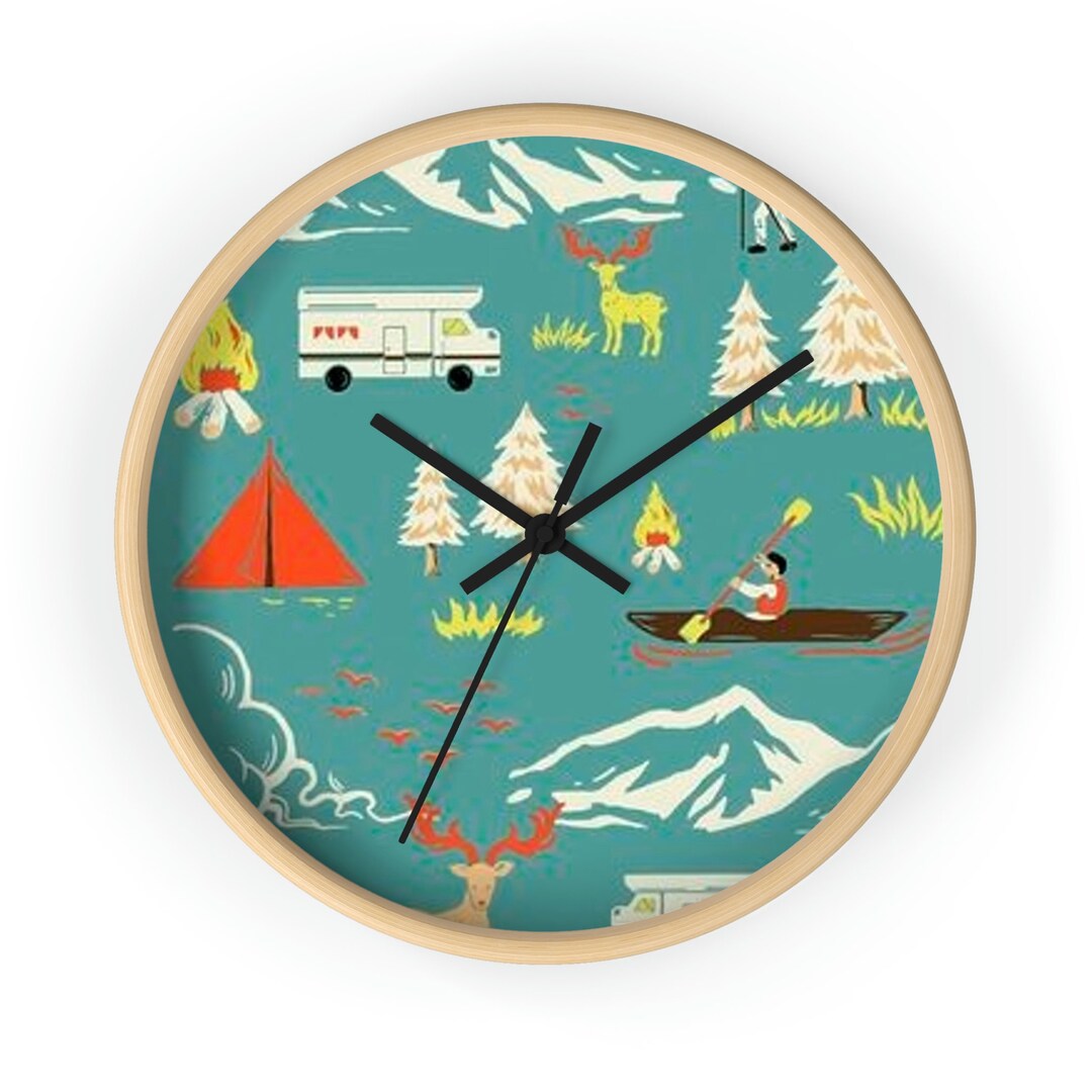 Camping Wall Clock Camp Clock RV Wall Clock RV Camping Etsy