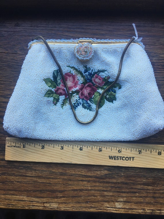 vintage beaded purse - image 1