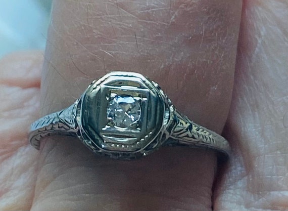 Antique diamond ring - image 6