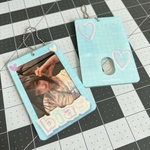Acrylic Photo Card Holders, Kpop, Cute Blue Bias