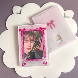 Acrylic Photo Card Holders, Kpop, Pink, Coquette, Double Sleeve
