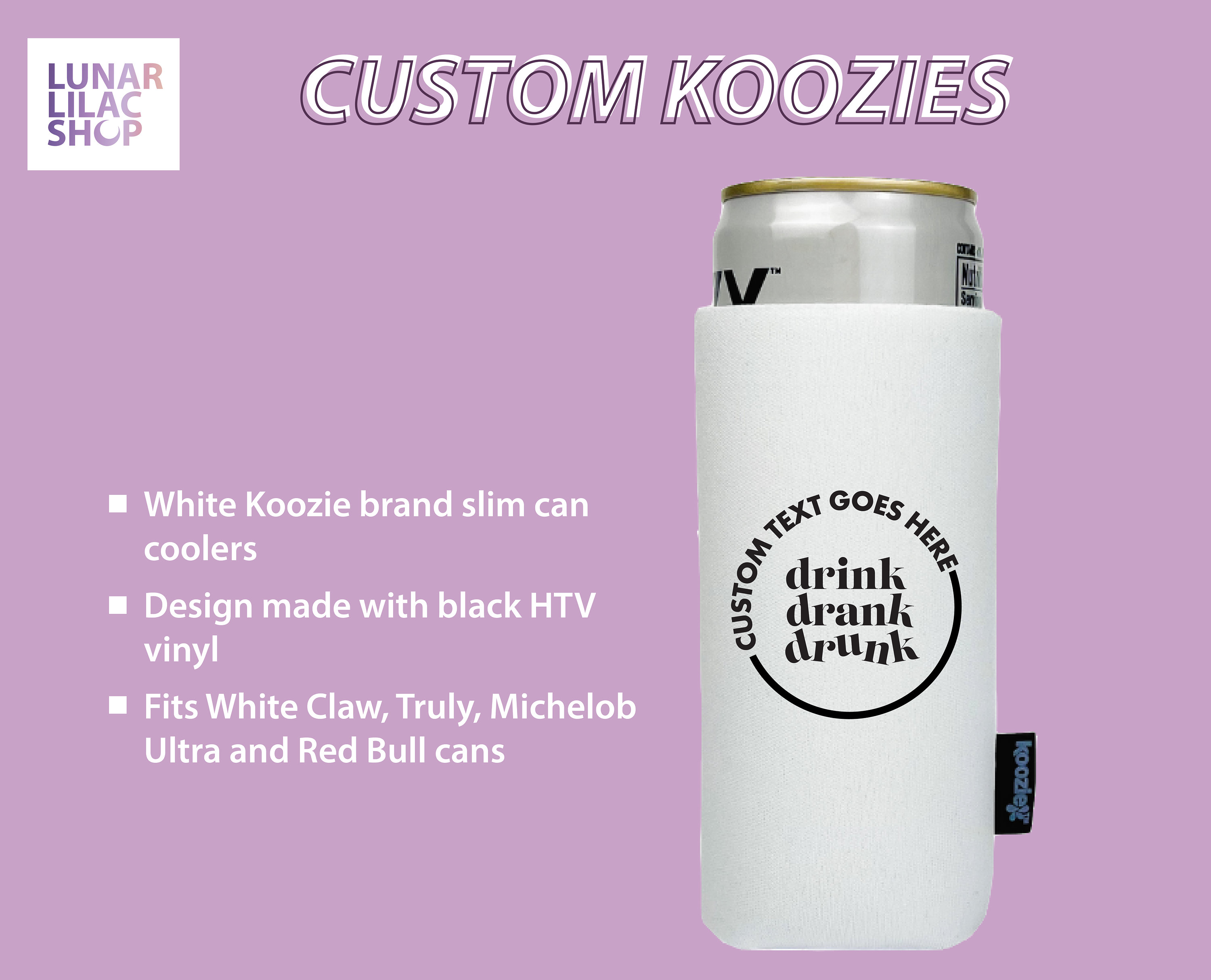 Personalized White Claw Koozie