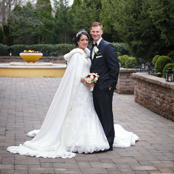 winter wedding cape