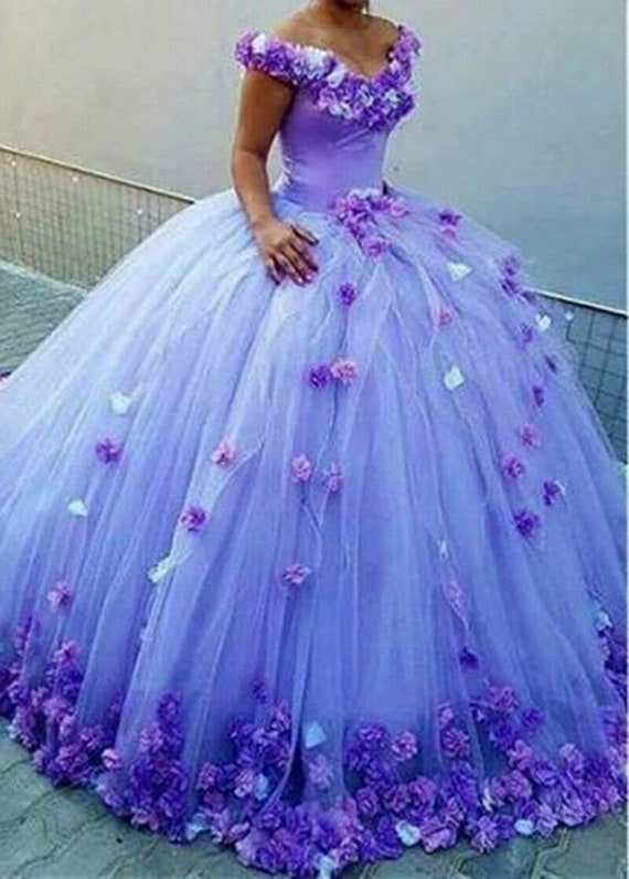 de morado. Vestido morado. Vestido de quinceañera - Etsy España