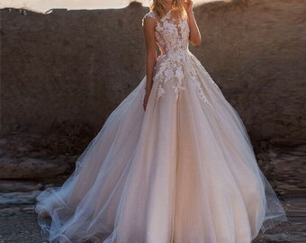 blush wedding dress for sale