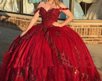 Quinceanera Dress Red | Etsy