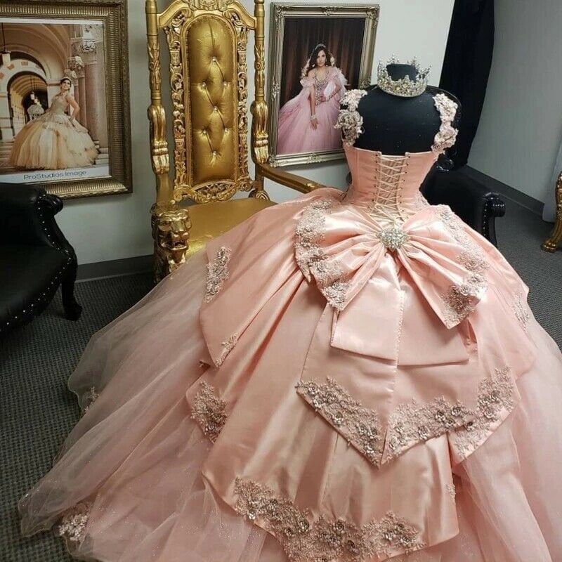 pink princess wedding dress