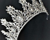 large Tiara large disney princess tiara, queen crown, pageant tiara, EDC tiara, Wedding tiara, wedding crown