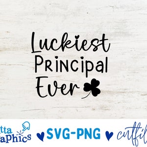 Jeden szczęśliwy dyrektor Svg, Dzień Świętego Patryka Svg, Koniczyna Svg, Dyrektor Svg, Jeden szczęśliwy nauczyciel Svg, Pliki Svg, Svg dla Cricut, Sylwetka