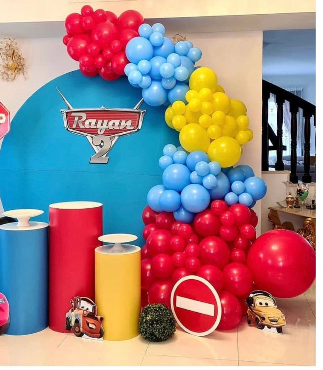 Race Car Balloon Garland Kit Race Car Party Decorations Etsy