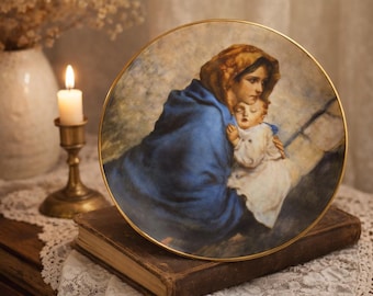 Vintage Limoges Plate: Ferruzzi Madonnina, Robert Haviland Porcelain Wall Art (Original Box)