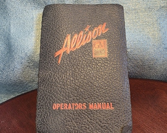 WWII 1942 Allison Engine Installations Operators Manual GM Aviation V-1710