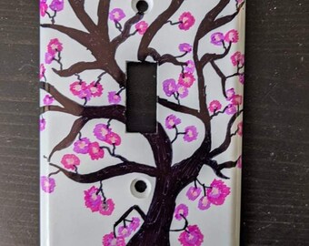 Cherry tree light switch plate