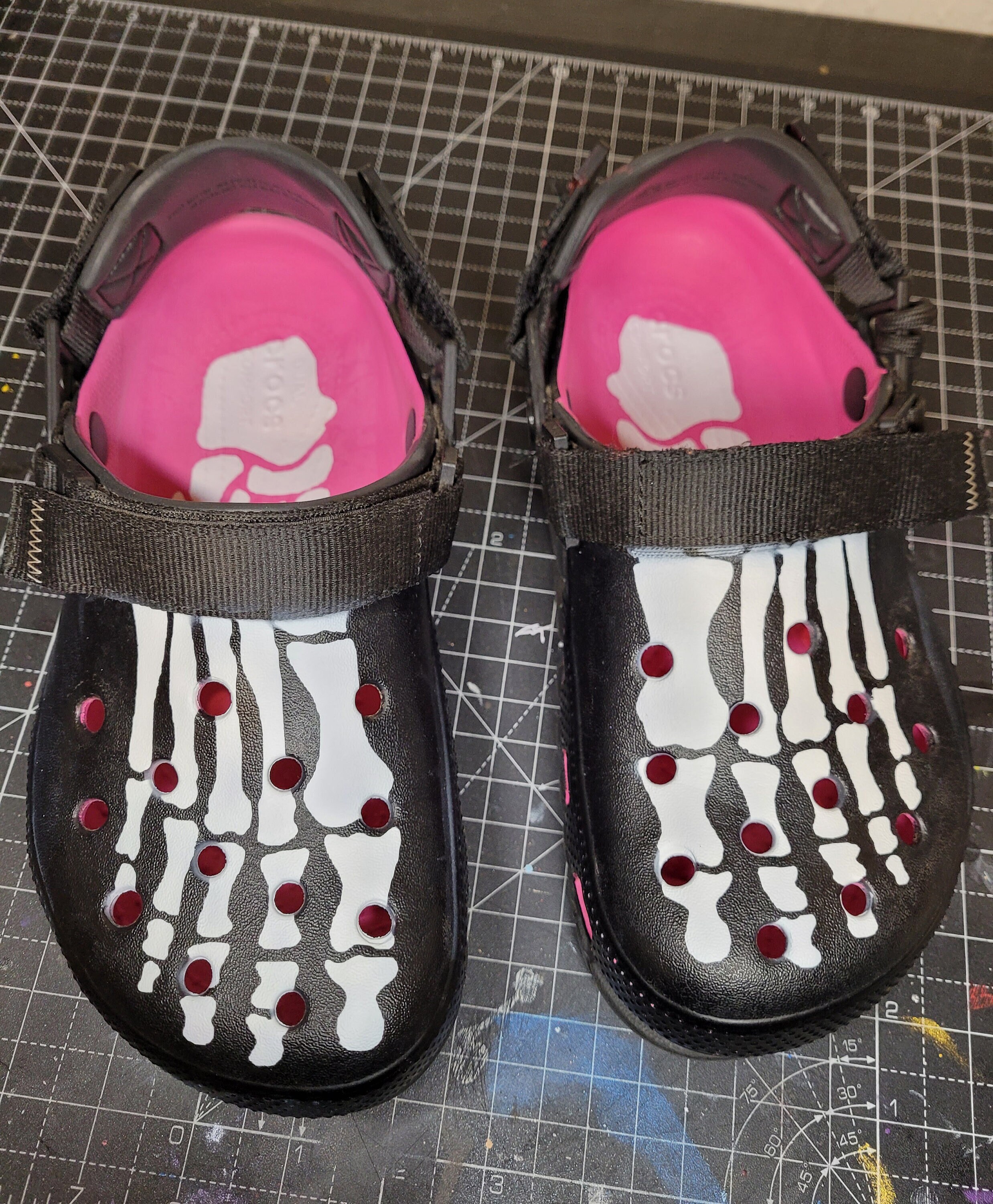 Skeleton Feet Crocs Etsy