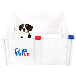 Whelping Box for Dogs | 36&quot;x36&quot;x18&quot; | Whelping Pen | Dog Birthing Box | Puppy Whelping Box | Plastic Whelping Box | Veterinarian Approved