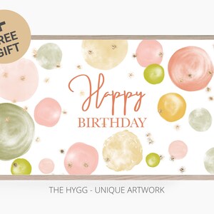Samsung Frame TV Art - alles Gute zum Geburtstag Wandkunst - Instant Download