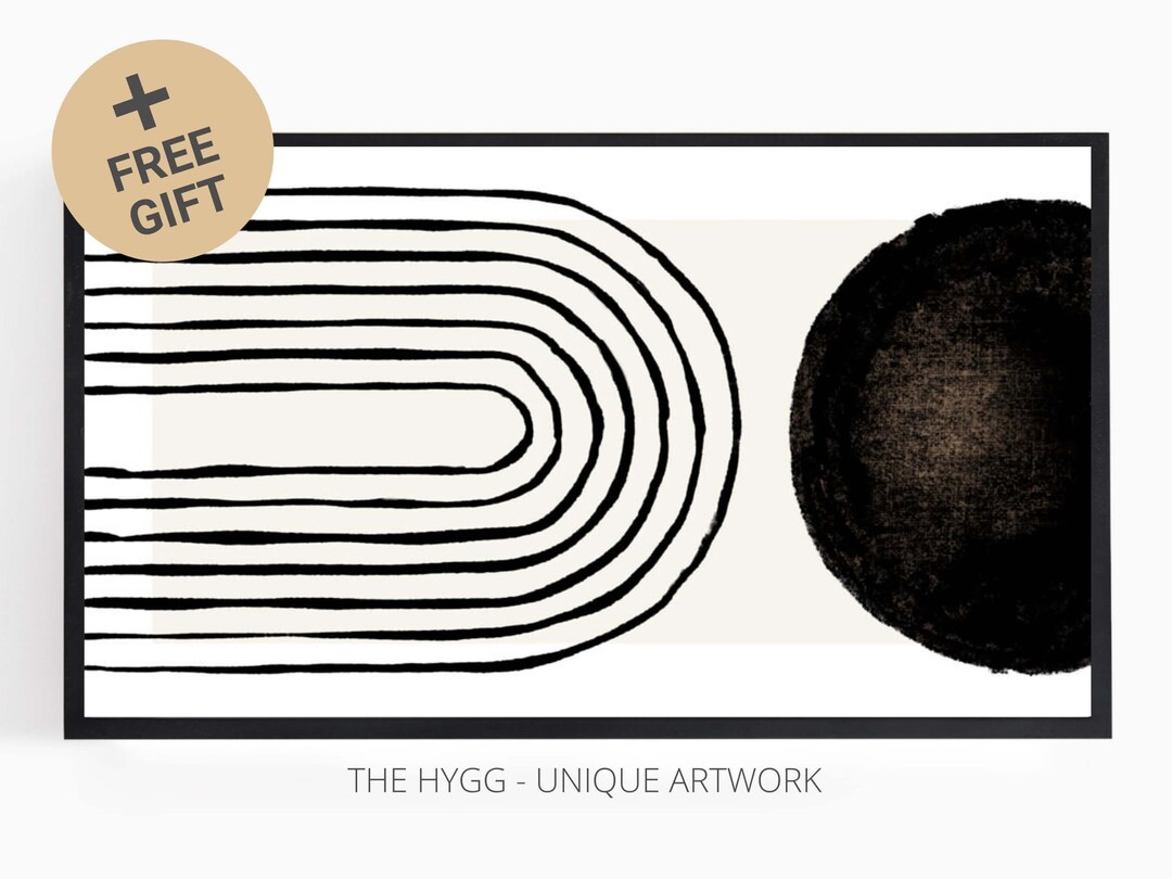 Samsung TV Frame Art Mid Century Modern Wallpaper Etsy