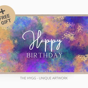 Samsung Frame TV Art - Happy Birthday Colorful Wall Art - Instant Download