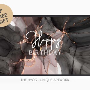 Samsung Rahmen TV Kunst - Alles Gute zum Geburtstag abstrakte Wandkunst - Sofort Download