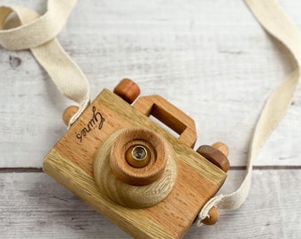 Montessori Camera for Kids, Birthday Gift for Girls and Boys, Handmade Wooden Toys,