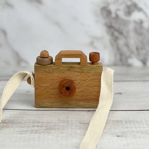 Wooden Camera, Birthday Gift for Girls and Boys, Handmade Montessori Toys Present for Toddlers image 5