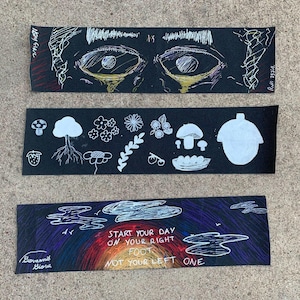 Custom Painted Griptape | Snake Grip Art | Space Grip Art | Jessup Griptape | 9&quot; x 33&quot; | Griptape Art