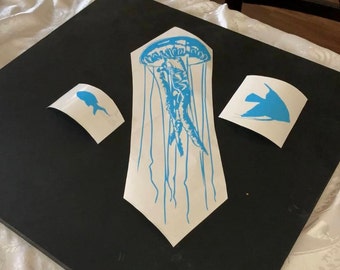 Jellyfish Vinyl Stencil Sheets | 2 extra Fish Stencils  | 2 Jellyfish Stencils | 2 Sheets of Transfer Tape Included