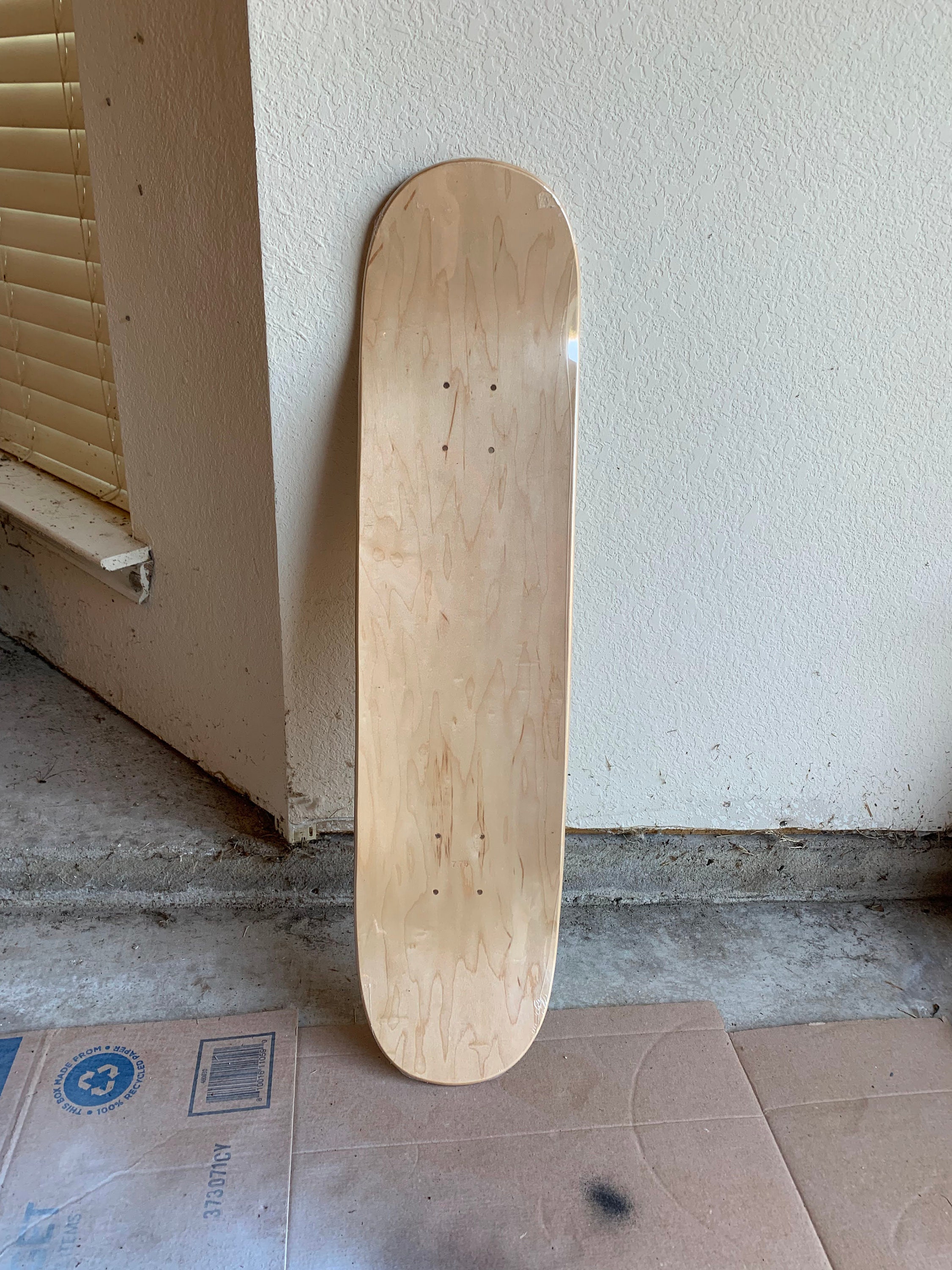 Planche De Skateboard Vierge à Peindre - 58.5x14.6 Cm - Bois, Acier, PVC - DIY Personnalisation Pour Garçons/filles
