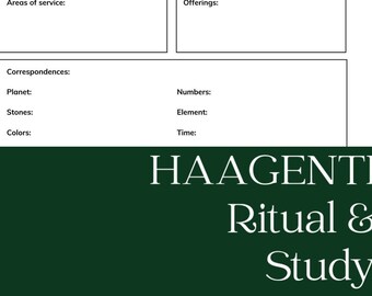 Haagenti Ritual and Study Worksheets