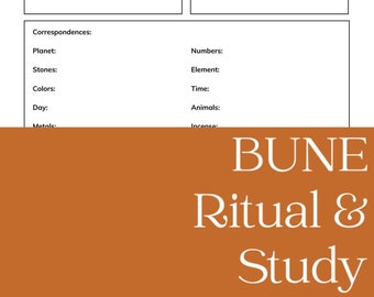 Bune Ritual and Study Worksheets