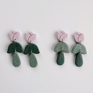 Tulpen Ohrringe | Blumen Ohrringe | Frühling | Blumen Ohrringe | Polymer Clay Ohrringe | Muttertagsgeschenk | Geschenke für Sie | Muttertag