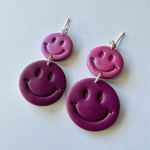 Smiley Face Oorbellen | Hypoallergene lichtgewicht oorbellen | Polymeer Klei Oorbellen | Fun Oorbellen | Smiley Face cadeaus | Festival oorbellen
