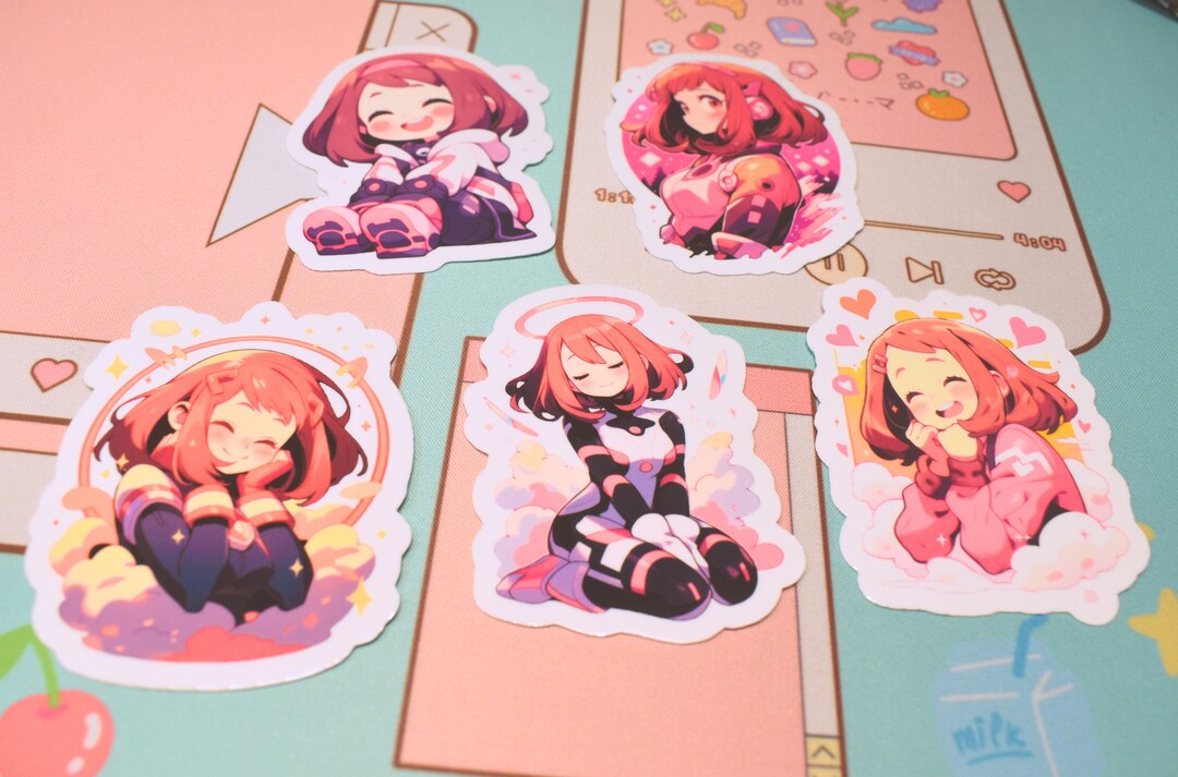 Uraraka Stickers Sticker Bundle Cute, Kawaii Gifts for Friends, Family ...