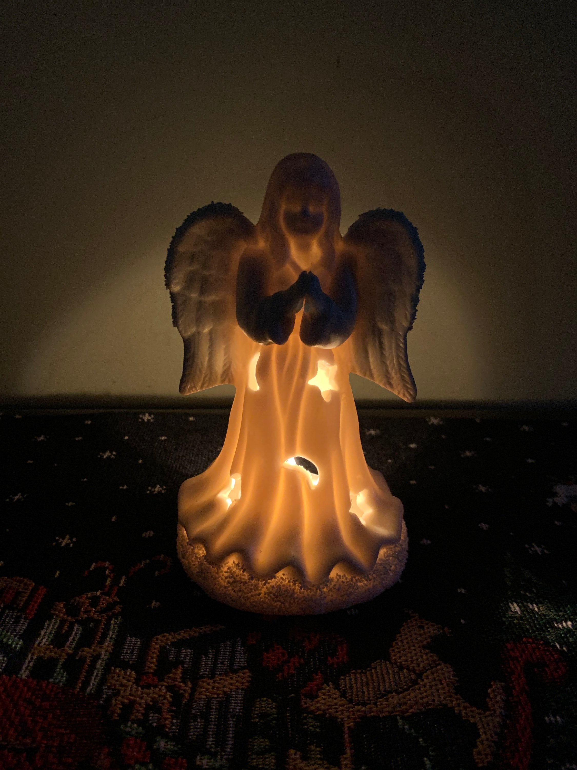 Christmas Angel Votive Candle Holder Porcelain Vintage Tea Etsy