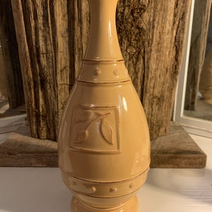 Large Ceramic Light Yellow Vintage “Sorrento” Debby Segura Designs Vase for Signature Housewares Inc Vintage Vase in Great Condition!