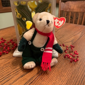 Vintage Christmas TY Original Brand Attic Treasures Collection Bear “Weatherby” with Tag