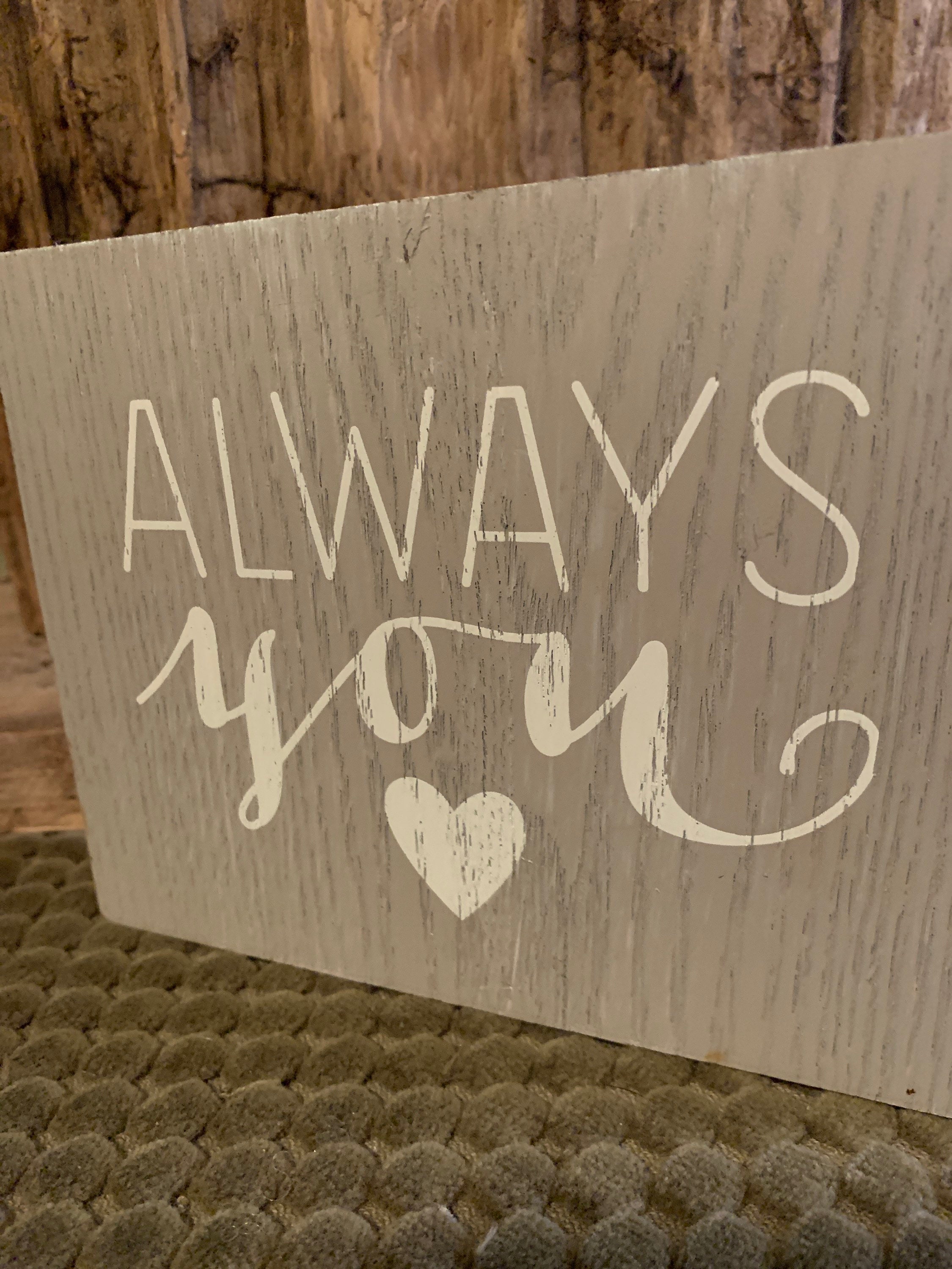Vintage Wooden Wall Decor Sign always You in Excellent Etsy