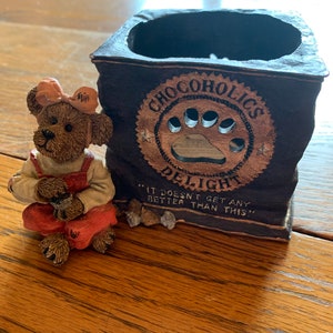 Boyd’s Bears Collectable Chocoholics Delight Vintage Tea Candle Holder in Excellent Condition!