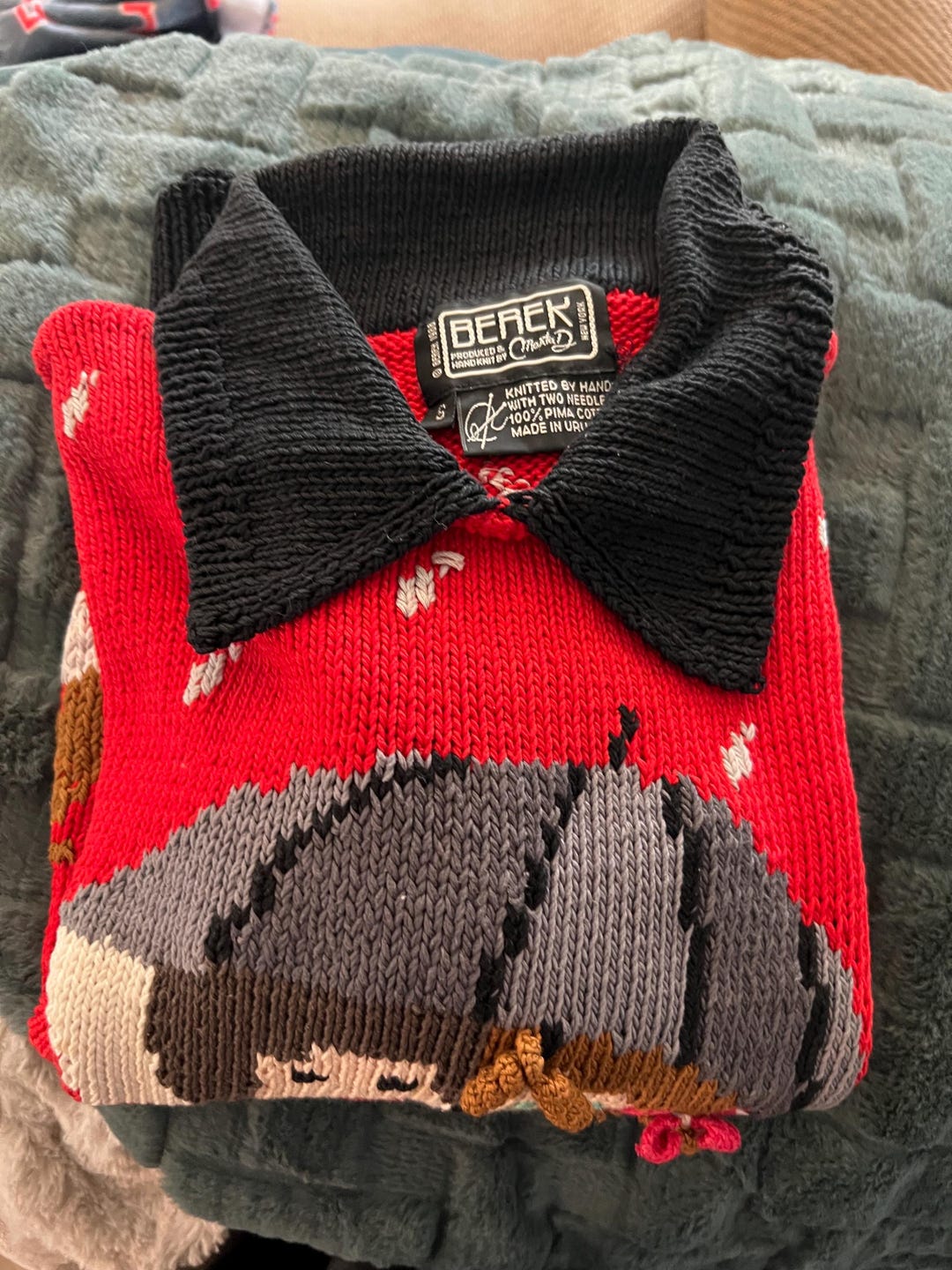 Vintage Collectable Berek Inc 1988 Small New York Hand Knitted Long ...