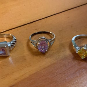 Vintage Silver Rings Three Different Options Your Choice in Excellent Condition!