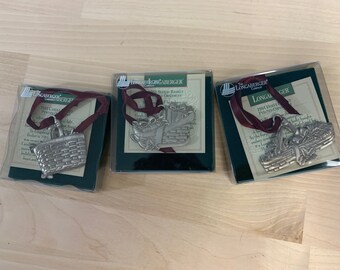 Longaberger Christmas Ornaments- Collectable Vintage Pewter Basket Ornaments Your Choice of Three in Excellent Condition!