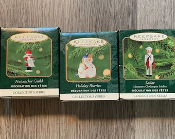 Hallmark Christmas Adornos vintage en miniatura coleccionables en cajas originales en excelentes condiciones ¡Su elección de cinco opciones!