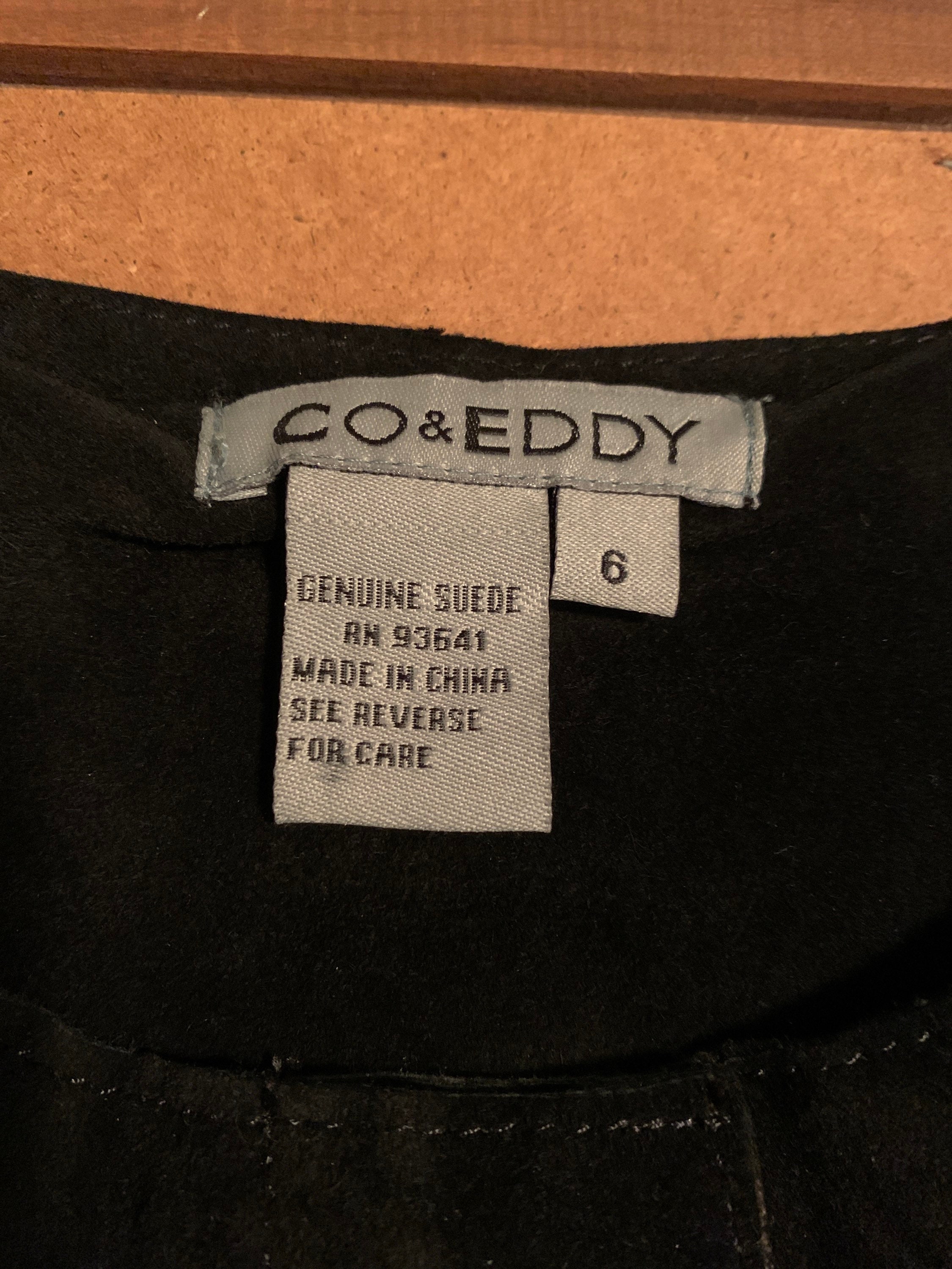 BabyEmVintage Vintage Black Suede Leather Co \u0026 Eddy Size 6 Zipper Jacket Dress Barely Worn in Excellent Condition!!