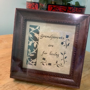 Small Grandparents Picture Frame Vintage “Grandparents are for Loving” Unique Framed Gift NEW in Original Packing in Excellent Condition!
