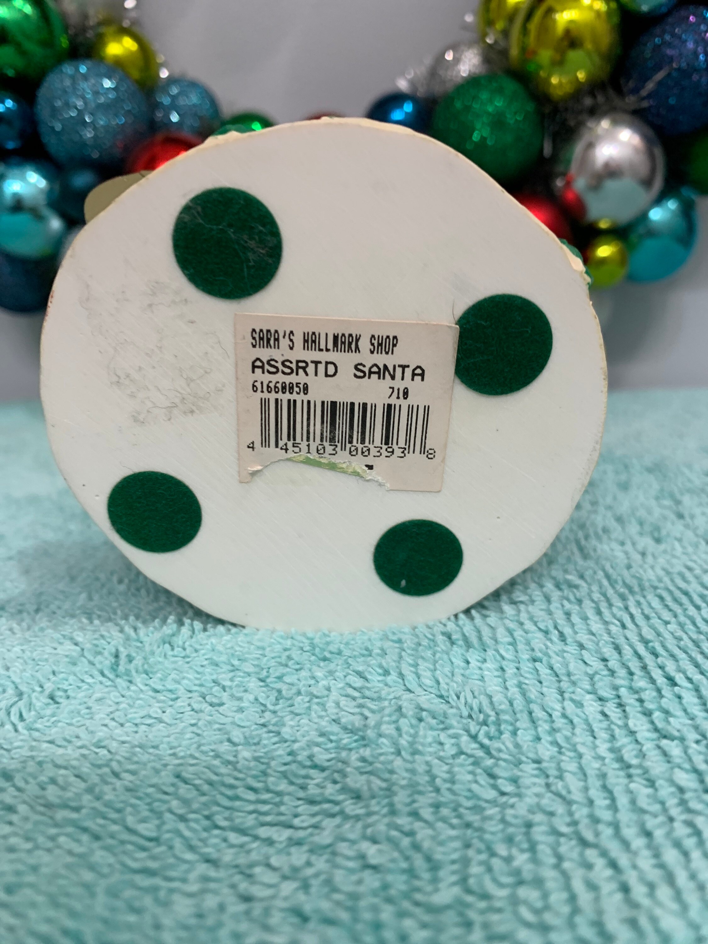 Christmas Hallmark Vintage Santa Figurine on Tiny Sleigh With