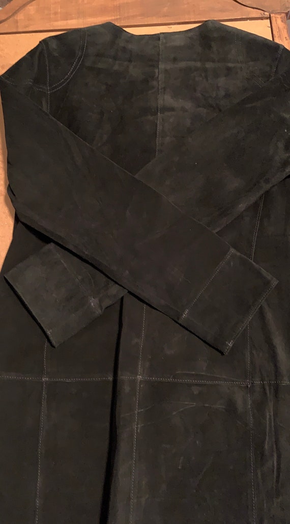 BabyEmVintage Vintage Black Suede Leather Co \u0026 Eddy Size 6 Zipper Jacket Dress Barely Worn in Excellent Condition!!