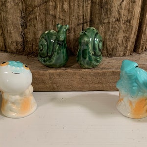 Small Ceramic Beach Themed Vintage Salt and Pepper Shakers Your Choice of Three Options NEW in Excellent Condition!