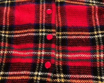 Vintage Medium Long Wool Checkered Sweater by I.B Diffusion in Excellent Condition!